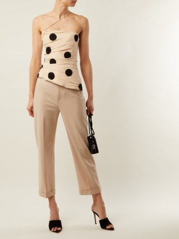 JACQUEMUS Revers tailored cropped trousers ~ beige crop leg pants - flipped