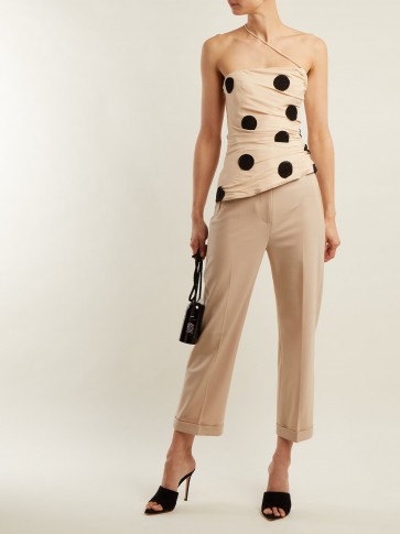 JACQUEMUS Revers tailored cropped trousers ~ beige crop leg pants