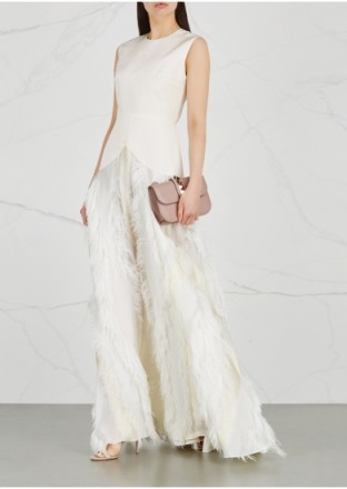 ROKSANDA Chandra ivory fringed fil coupé gown ~ beautiful statement gowns
