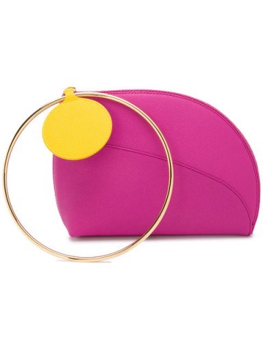 ROKSANDA Eartha clutch bag – pink gold-tone O-ring handle bags - flipped