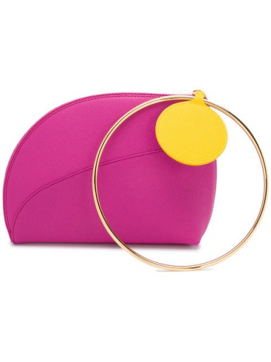 ROKSANDA Eartha clutch bag – pink gold-tone O-ring handle bags