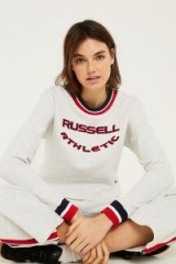 Russell Athletic Grey Crew Neck Sweatshirt – logo printed sweatshirts