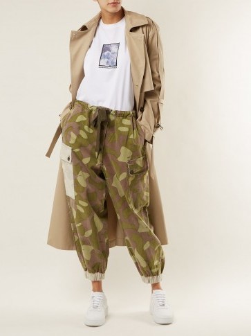 MYAR 1990s FIP91 Finnish camouflage cotton trousers ~ camo print drawstring waist cuffed pants - flipped
