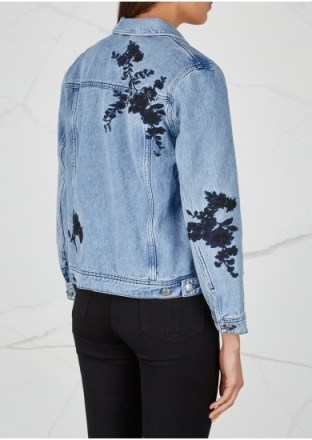 SAMSØE & SAMSØE Jayda embroidered denim jacket ~ floral jackets - flipped