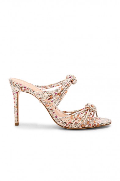 Schutz CHANDRA SANDAL / floral front knotted mules