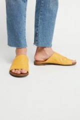 Bueno Shore Thing Slide Sandal in Mustard | yellow flats