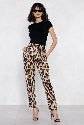 NASTY GAL So Fierce Leopard Pants | animal print trousers - flipped