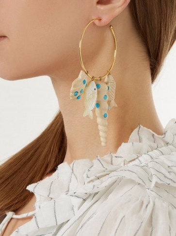 REBECCA DE RAVENEL Tallulah charm hoop earrings ~ summer statement jewellery ~ vacation accessories - flipped