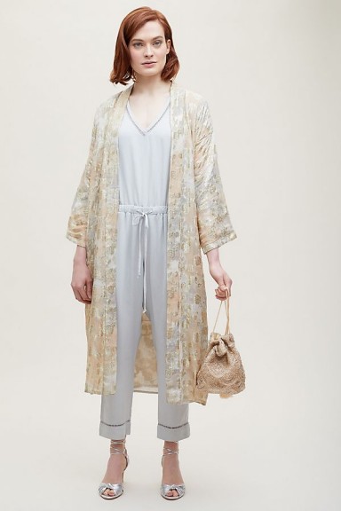 Mes Demoiselles Tille Jacquard Kimono | gold kimonos
