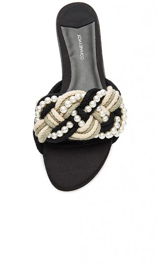 Tony Bianco JOSIE SLIDE in Rope & Pearl Combo / luxe flats - flipped
