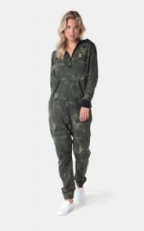 ONEPIECE TROPIC CAMO JUMPSUIT ARMY | green unisex camouflage print jumpsuits