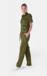 ONEPIECE UTILITY PATCH JUMPSUIT ARMY | green unisex jumpsuits | utilitarian clothing