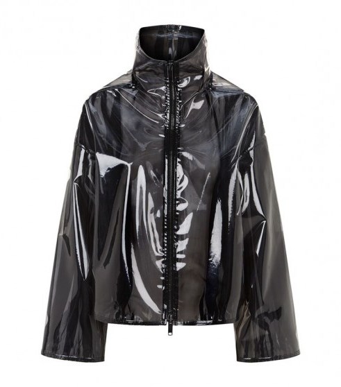 Valentino Sheer Plastic Jacket ~ black transparent jackets - flipped