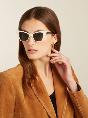SAINT LAURENT Victoire sharp cat-eye sunglasses ~ chic vintage style eyewear