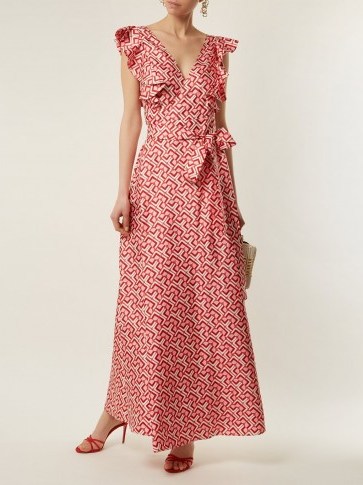LA DOUBLEJ EDITIONS Wedding Guest Domino-print cotton dress ~ feminine summer event dresses - flipped