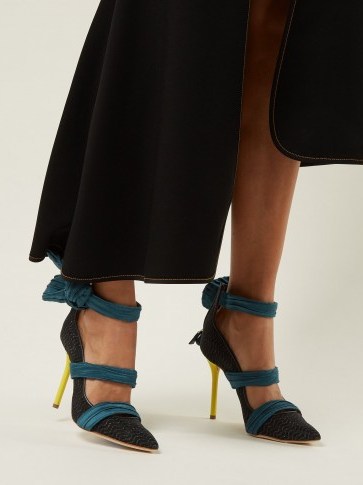 MALONE SOULIERS X Emanuel Ungaro Robyn pumps ~ feminine strappy courts - flipped