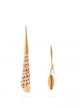 ALBUS LUMEN X Ryan Storer mismatched shell-embellished earrings ~ statement jewellery ~ terebra shells