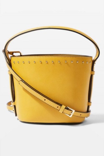 Topshop Yellow Small Bucket Bag | spring colours - flipped