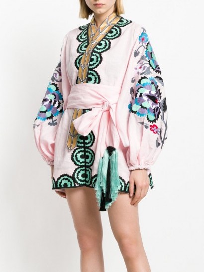YULIA MAGDYCH floral embroidered kimono top / balloon sleeved kimonos - flipped