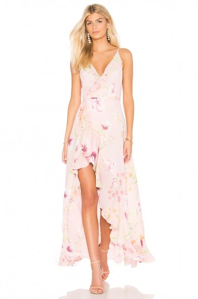 Schutz MEADOW MAXI DRESS Wall Flower / floral asymmetric ruffle dresses - flipped
