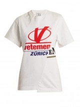 VETEMENTS Zurich reconstructed T-shirt ~ sporty asymmetric tee