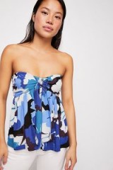 Free People All Your Love Printed Top | blue bandeau tops