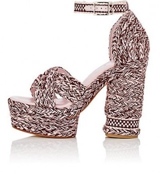ANTOLINA Aurora Cotton Platform Sandals ~ chunky hand braided heels - flipped