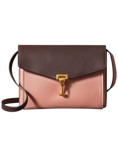 BURBERRY Two-tone Leather Crossbody Bag Dusty Rose – pink handbags - flipped