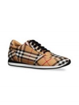 BURBERRY Vintage Check Cotton Sneakers ~ sporty designer shoes