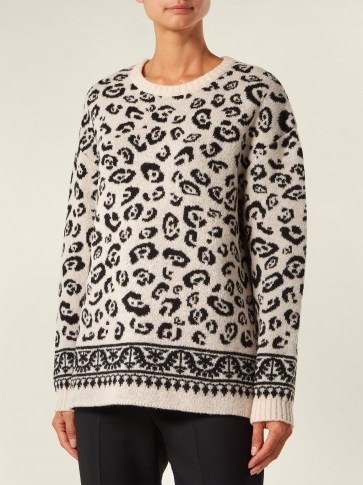 ALTUZARRA Casablanca leopard-jacquard sweater ~ knitted animal patterns - flipped