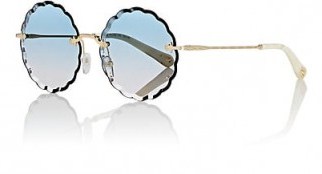 CHLOÉ Rosie Sunglasses ~ blue gradient lenses ~ round framed retro eyewear - flipped
