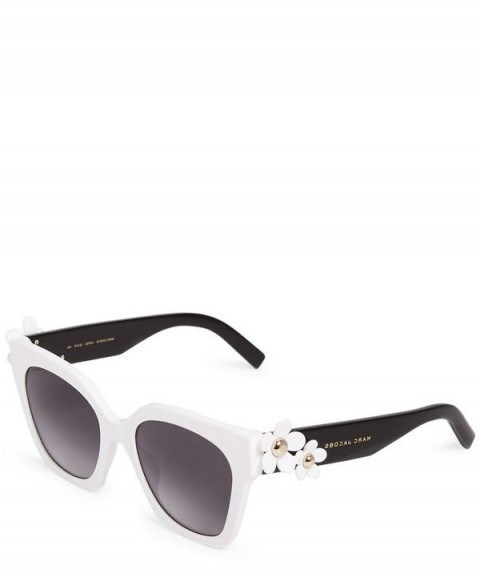 MARC JACOBS Daisy Square Sunglasses / monochrome eyewear - flipped
