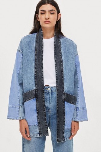Native Youth Denim Kimono Jacket | oriental inspiration - flipped