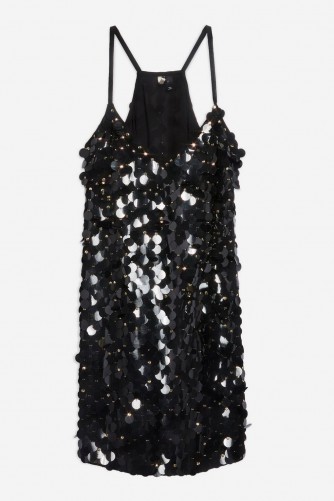 TOPSHOP Disc Sequin Slip Dress in Black – embellished cami