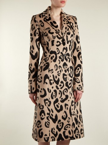 ALTUZARRA Driss leopard-print wool coat ~ tailored outerwear