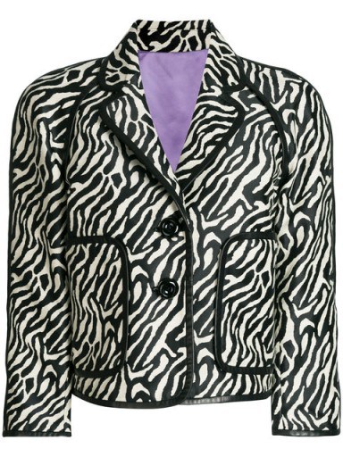 DSQUARED2 animal print cropped jacket – zebra pattern - flipped