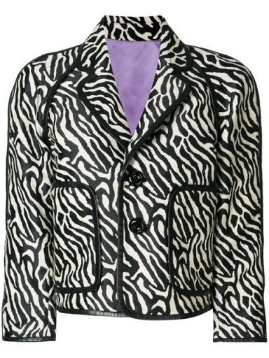 DSQUARED2 animal print cropped jacket – zebra pattern