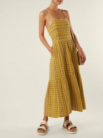 ACE & JIG Dusty striped cotton-blend dress ~ strappy yellow sundresses - flipped