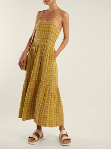 ACE & JIG Dusty striped cotton-blend dress ~ strappy yellow sundresses