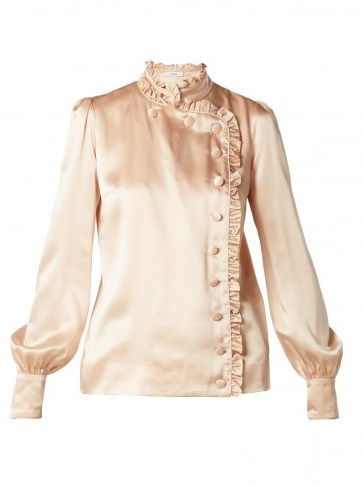 ERDEM Edlyn ruffle-trimmed silk blouse ~ luxe style - flipped