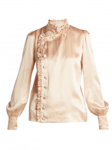 ERDEM Edlyn ruffle-trimmed silk blouse ~ luxe style
