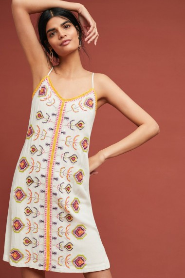 Akemi + Kin Embroidered Slip Dress ~ strappy floral sundress ~ vacation style