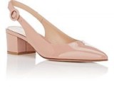 GIANVITO ROSSI Amee Pink Patent Leather SIingback Pumps