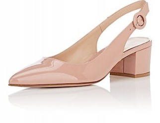 GIANVITO ROSSI Amee Pink Patent Leather SIingback Pumps - flipped