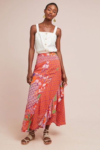 Maeve – Ginza Ruffled Maxi Skirt at Anthropologie | summer fashion