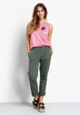 hush Girlfriend Chinos – washed green ~ casual trousers