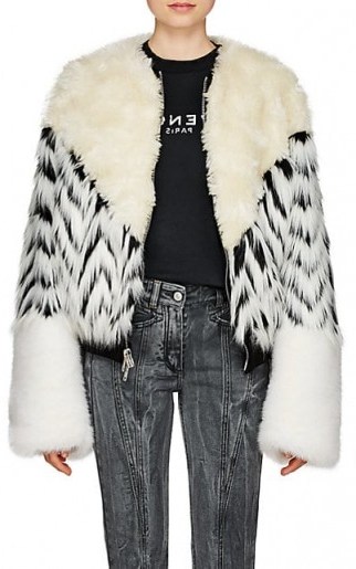 GIVENCHY Faux-Fur Jacket ~ fluffy monochrome jackets ~ casual luxe - flipped