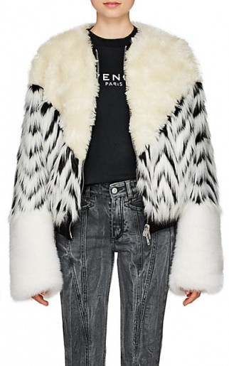 GIVENCHY Faux-Fur Jacket ~ fluffy monochrome jackets ~ casual luxe