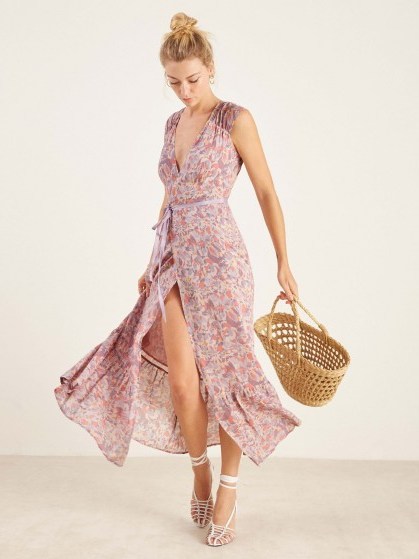 Reformation Haven Dress Carol | floral ankle length summer frock | wrap design - flipped