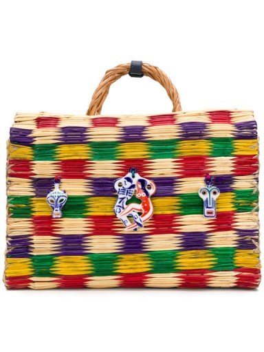 HEIMAT ATLANTICA Love bag | multicoloured straw handbags - flipped